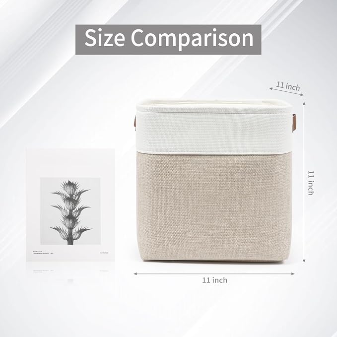Collapsible Fabric Storage Cubes 11x11 Cube Storage Bins, 4 Pack Closet Baskets - Image 8