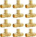 12-Pack 1 Inch PEX Tee Fittings | Brass by SUNGATOR