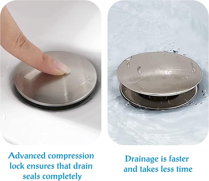 2 Pack Universal Pop Up Sink Drain Stopper - Image 4