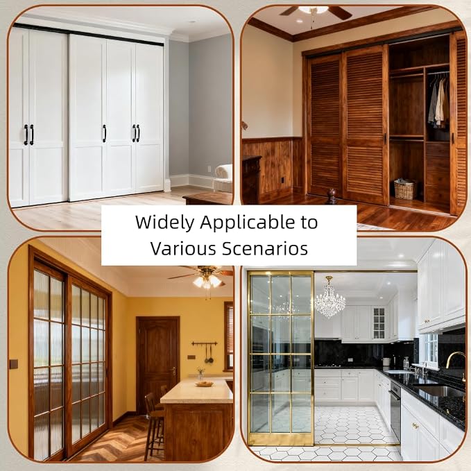 Quiet Glide Sliding Door Roller Set, Top-Hung Sliding Door Hardware Roller & - Image 7