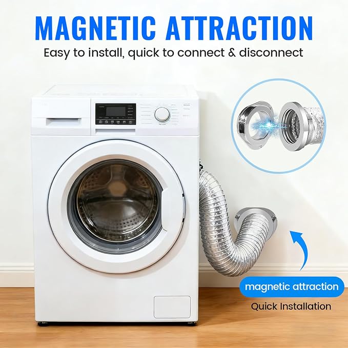 Magnetic Dryer Vent Connector Kit, Airtight Seal Magntic Drver Vent, Including - Image 6