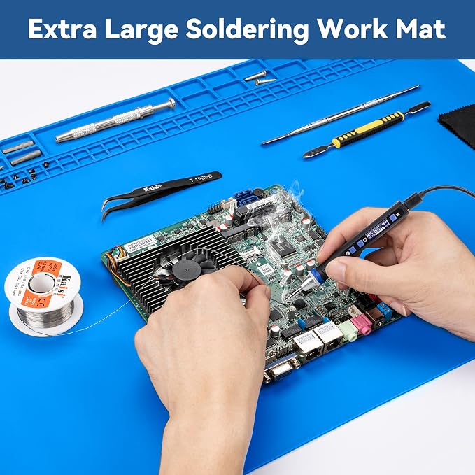 Kaisi Extra Large Soldering Mat, 932°F Heat Resistant Silicone Solder Mat - Image 3