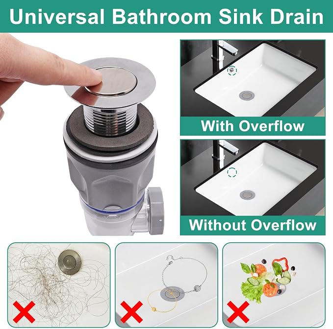 Bathroom Sink Drain Kit, Sink Drain Pip Kit - Image 5