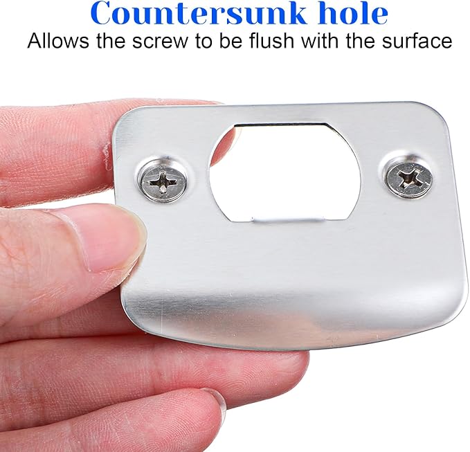 2 Pack Door Strike Plate Deadbolt Strike Plate 2-1/4 Inch X 1-7/16 Inch | Door - Image 4