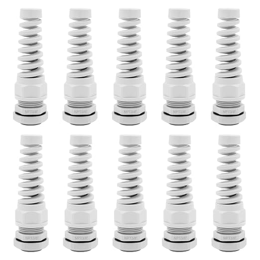 Strain Relief Cord Connector, LISTENJIALE 10Pcs NPT 3/8" Waterproof Cable Gland by LISTENJIALE