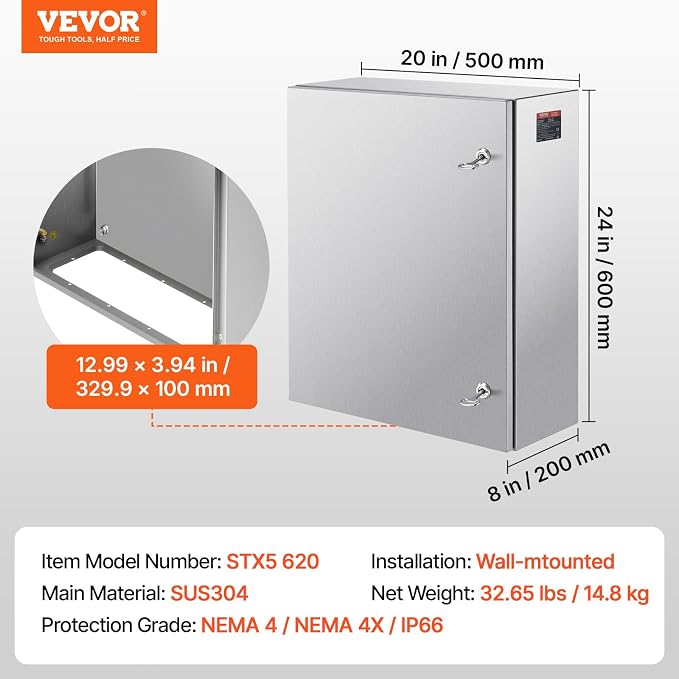 Steel Electrical Box, 304 Stainless Steel Electrical Enclosure Box, - Image 7