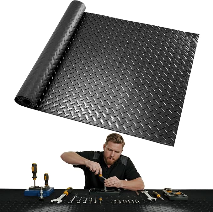 Workbench Mat 70.87" x 23.62" Work Bench Pad, 2mm Non-Slip Steel Plate Tool by Unknown
