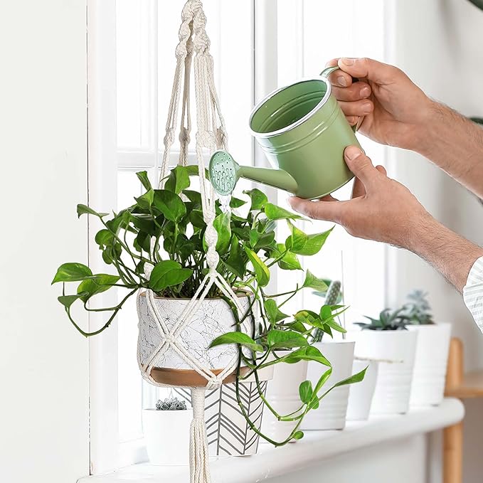 MIPON 3 Pack Macrame Plant Hangers, Hanging Planters - Image 2