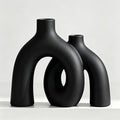 Matte Black Vase Set by Jonronboci