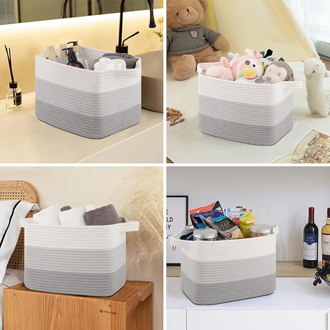 OIASKET Storage Baskets for Organizing, Woven Baskets for Shelves, Rectangle - Image 5
