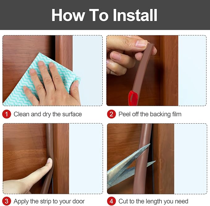 Benory Silicone Weather Stripping Door Seal Strip - Image 6
