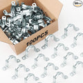 Yaocom 100 Pcs 1 1/4" Opening Pipe Strap Galvanized Steel Conduit Clamp by Yaocom