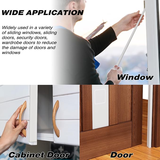 196" Wedge Weather Stripping for Draft Blocking, Foam Door Seal | White - Image 8