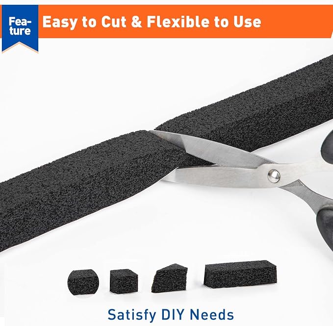 MAGZO Foam Weather Stripping Door Seal 1 Inch W x 1 Inch T x 13 FT | Foam Tape - Image 5