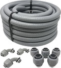 1/2-Inch Non-Metallic Liquid-Tight Conduit and Connector Kit, 50 Foot Made in by Sealproof
