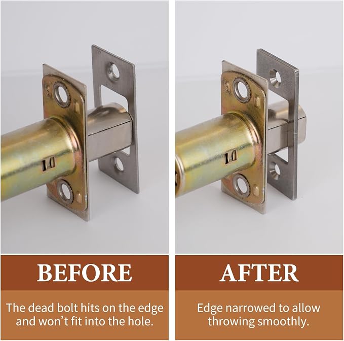 Deadbolt Restorer Strike Plate, Fix Dead Bolt Misalignment/Sticking/Jamming - Image 4