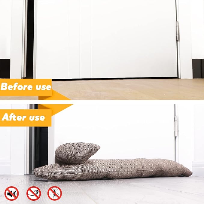 Cat Fabric Under Door Draft Stopper, 3LB Heavy Duty Decorative Soundproof Door - Image 4