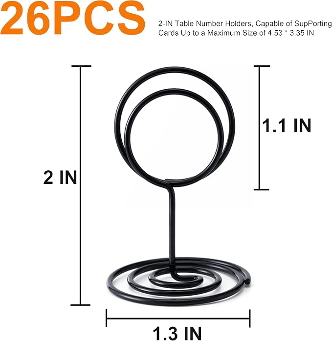Table Number Holders, Photo Holder | Picture Holder, Cards Stand Name Menu Clips - Image 2