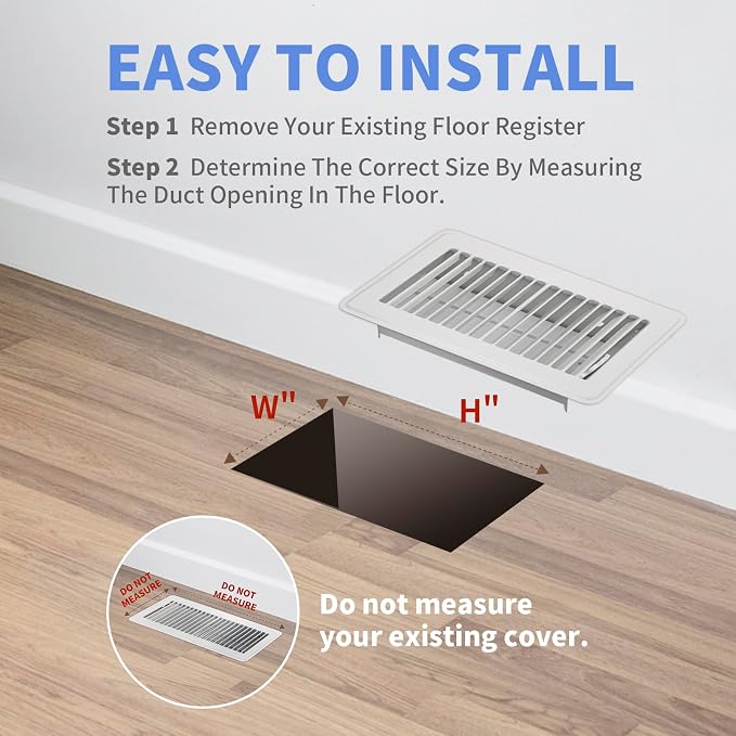 Howeall 4" x 8" Floor Register 2 Pack - Image 6