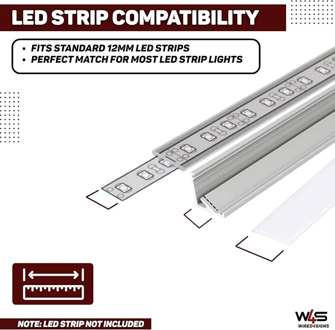 Wired4Signs 5 Pack 2m LED Corner Channel Kit - Image 7