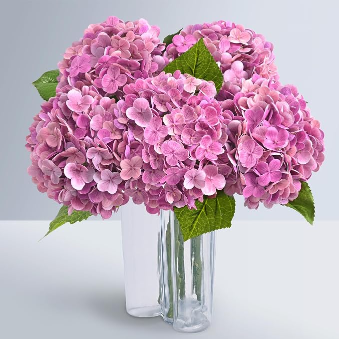 Rose Pink Hydrangea Artificial Flowers, Fake Hydrangeas, Hydrangea Decor - Image 6