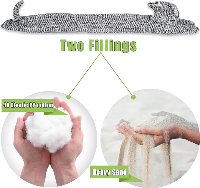 Cat Fabric Under Door Draft Stopper, 3LB Heavy Duty Decorative Soundproof Door - Image 4