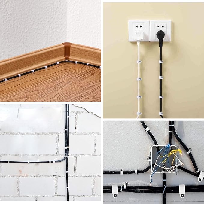 Abnii Cable Nails Clips, Wire Wall Clips, Cable Management Organizer Clip - Image 7