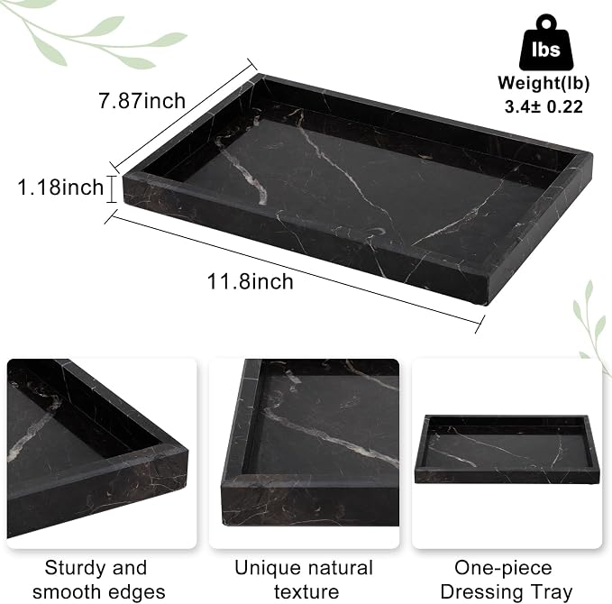 Brown Marble Tray, Pure Natural Vanity Tray | Marble Tray - Image 3
