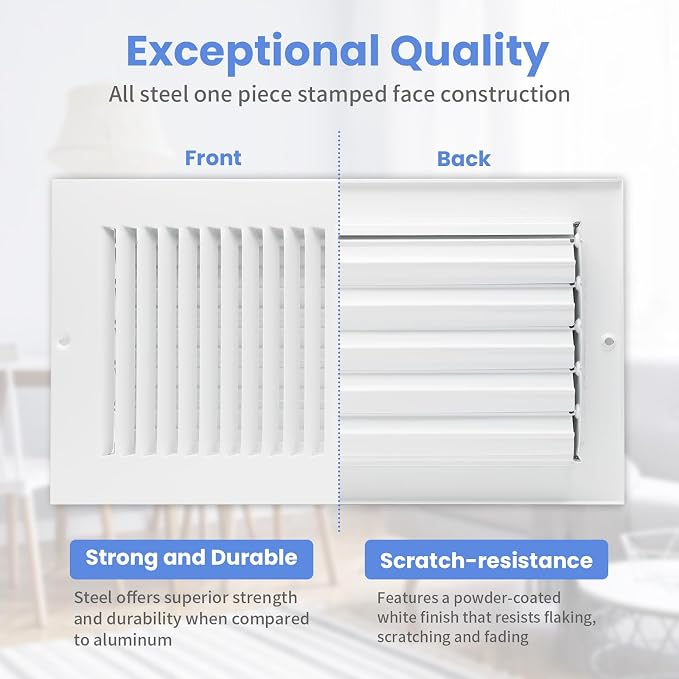 12 x 6 Inch Air Vent Covers for Wall or Ceiling - Image 3