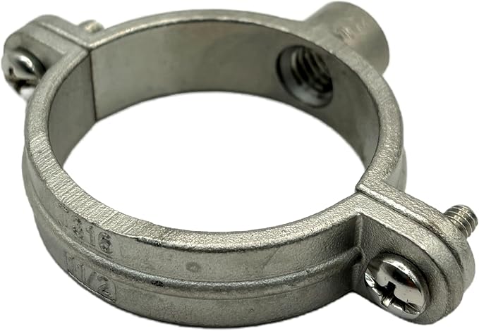 Split Ring Pipe Hanger, 316 Stainless Steel, 3/8" Rod Fitting, Marine Grade - Image 3