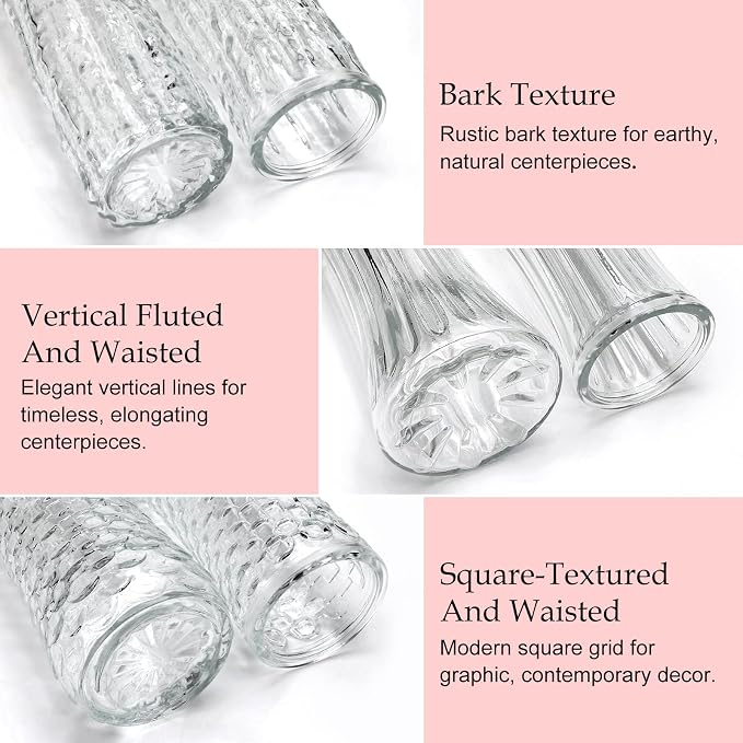 24 Pack Mini Glass Bud Vases, Small Clear Flower Vases Bulk | - Image 4