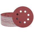 HARFINGTON 80 Pcs 5 Inch Sanding Discs 1000 Grit Red Aluminum Oxide 8 Hole | by HARFINGTON