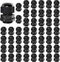 50 Pack NPT 3/4" Cable Glands Waterproof Adjustable 12.5-18mm Cable Connectors by LeMotech