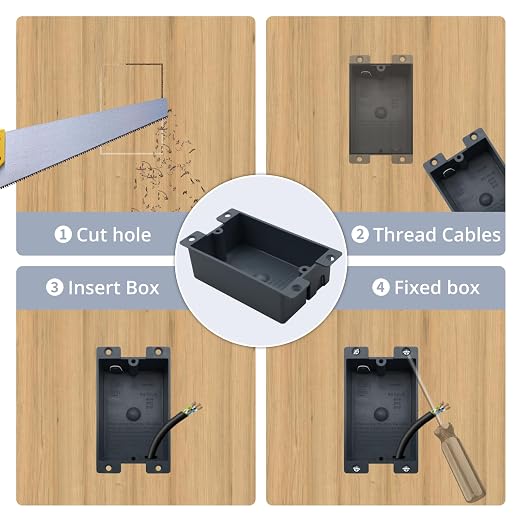 1-Gang PVC Electrical Box, 8 cu in, ETL Listed, 8 cubic inches, ETL Listed - Image 5