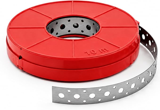 Metal Strapping with Holes 1" x 33FT – Gunmetal Grey Pipe Strap / Pipe Straps – by HUVOTOSIUS