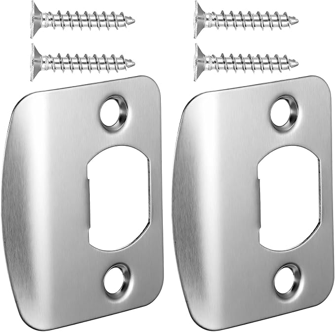 2 Pack Door Strike Plate Deadbolt Strike Plate 2-1/4 Inch X 1-7/16 Inch | Door by Unknown