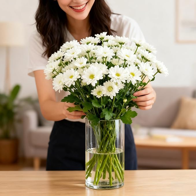 12pcs Thick Glass Cylinder Vase, 6 Inch Clear Glass Flower Vases | Floating - Image 4