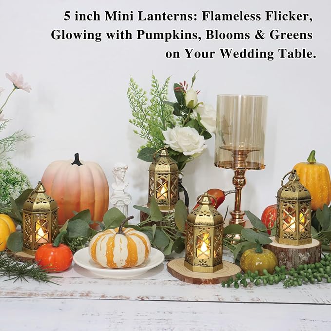Mini Lantern with Flickering LED Candles - Image 3