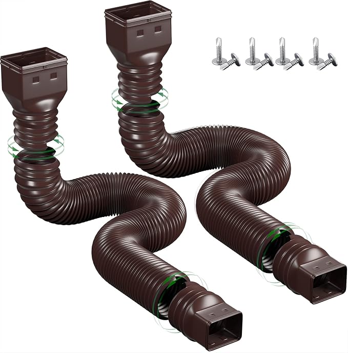 YOTODY 2 Pack Rain Gutter Downspout Extensions Flexible, Universal Drain - Image 9