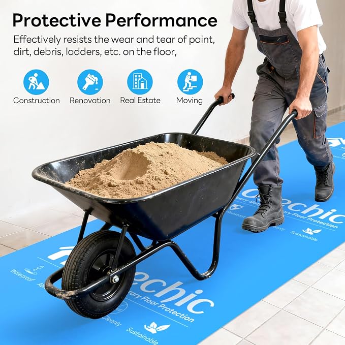 200 GSM Heavy-Duty Temporary Floor Protection, Plastic Floor Protector - Image 7