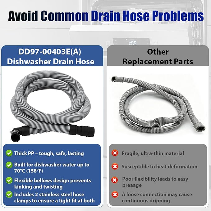 DD97-00403E Dishwasher Drain Hose - Image 6