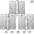 3 Pack Door Hinges 3.5 x 3.5 Inches, Heavy Duty Stainless Steel Ball Bearing by MOZCORNHARDWARE