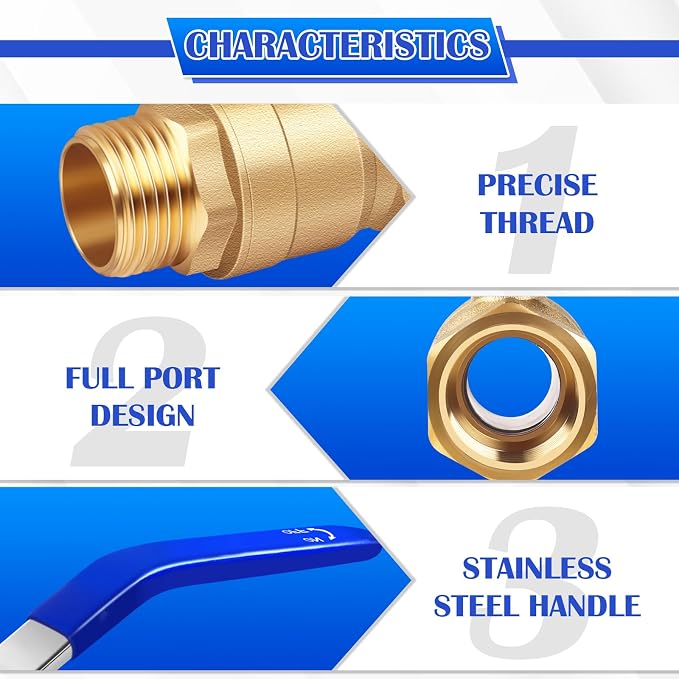 1/2 inch Forged Brass Ball Valve - Image 4