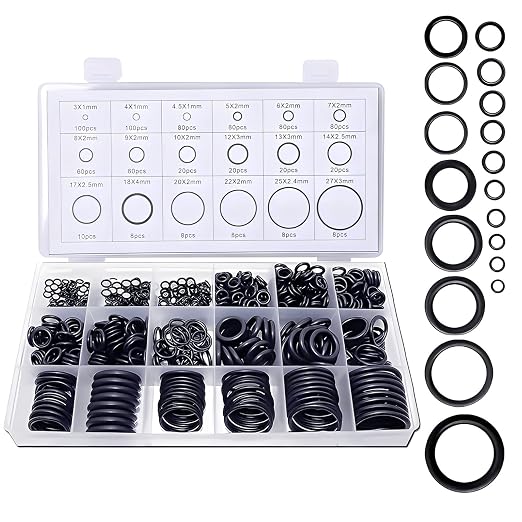 770Pcs O-Ring Assortment Kit 18 Sizes Nitrile Rubber | by Unknown
