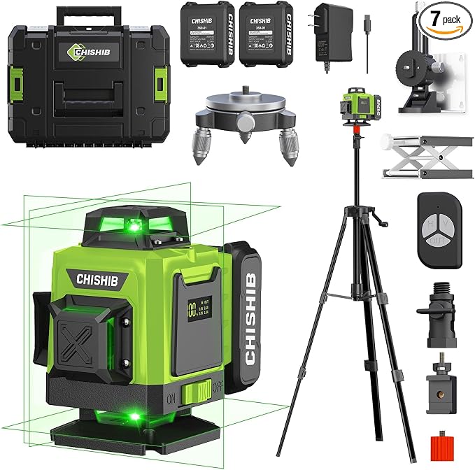 WEIDDW Laser Level 360° Green Cross Line Self Leveling Laser Measuring Tool by Unknown
