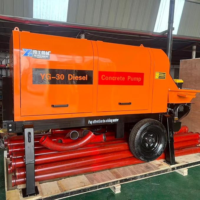 Concrete Pump Portable Cement Pump Hydraulic Concrete Line Pump Trailer | Mini by Unknown