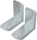 Heavy Duty L Brackets, 5x5 Inch, 300 LBS, Galvanized, 8 Pack | Carbon Steel by Unknown