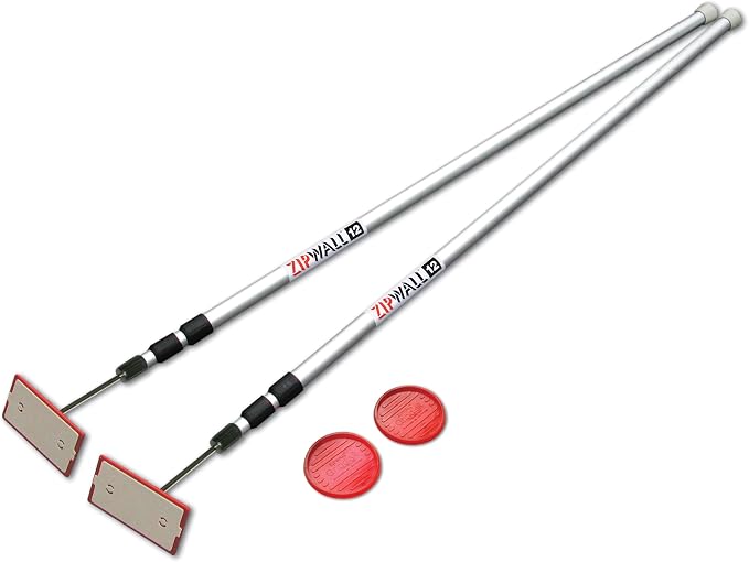 ZIPWALL SLP2 12 Foot Spring Loaded Dust Barrier Poles by ZIPWALL