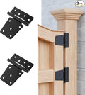 3.5 Inch Heavy Duty Gate Hinges, 2 Pack Extra Thick Black Iron Door Hinges | by TRIPLEDEER
