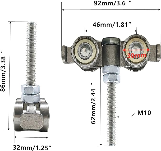 4 Wheel Rolley Assembly， Silent Rollers Wheel - Image 2